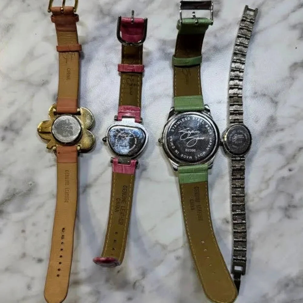 Suzanne Somers Novelty Watch Lot of 4 Rhinestone Crystal Watches